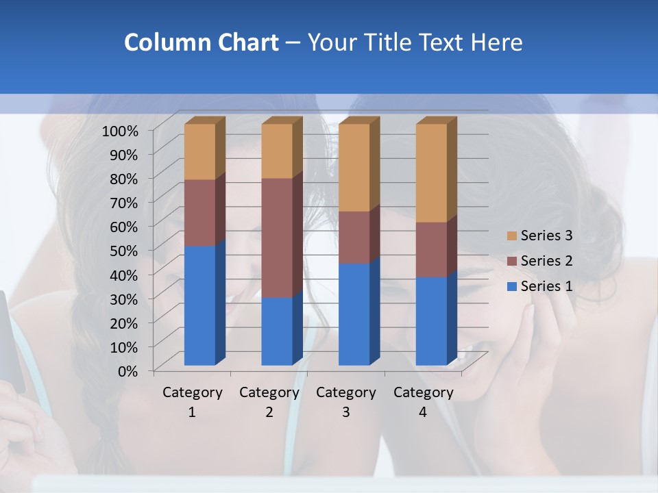 Girls Pay For Online Purchases PowerPoint Template