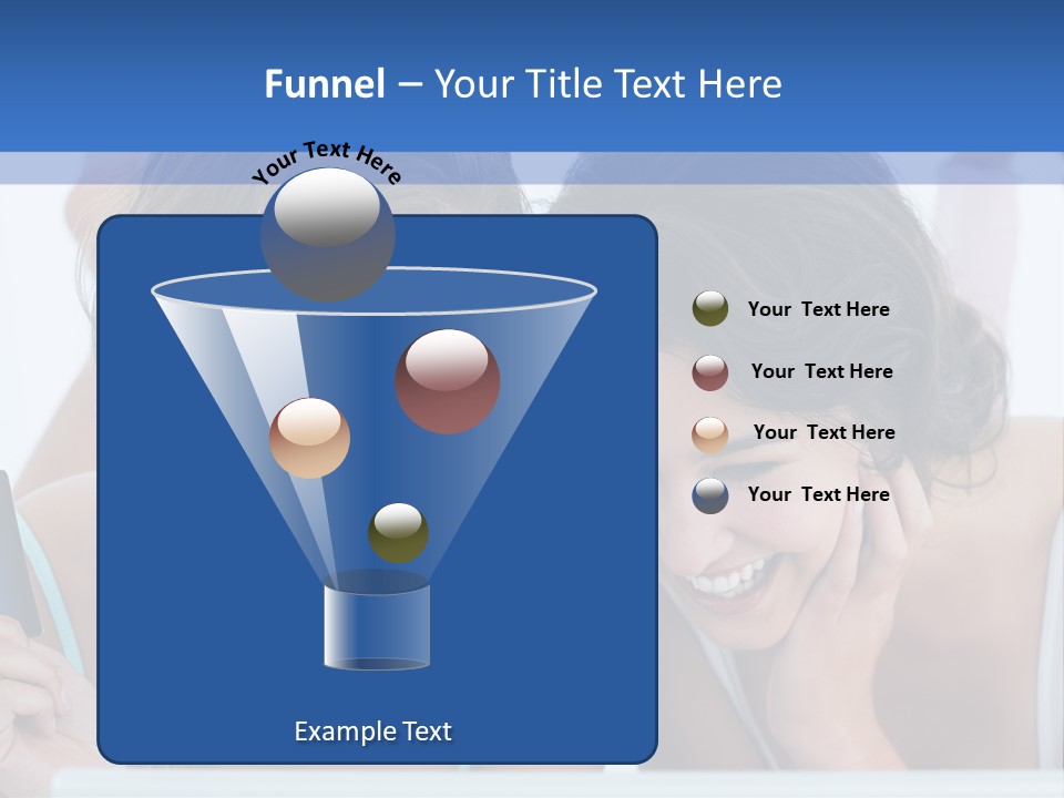 Girls Pay For Online Purchases PowerPoint Template