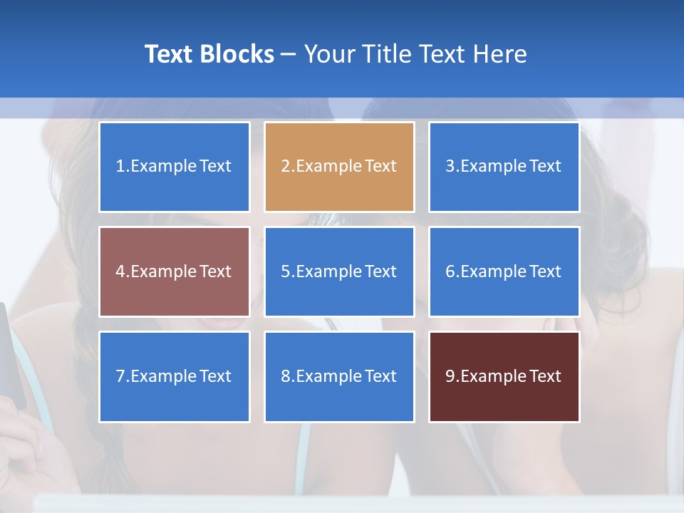 Girls Pay For Online Purchases PowerPoint Template