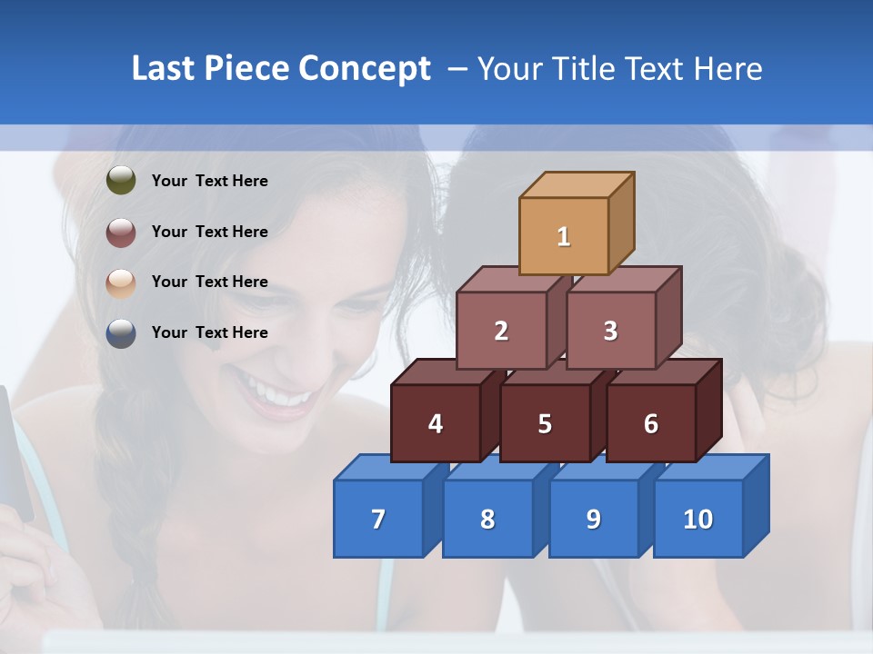 Girls Pay For Online Purchases PowerPoint Template