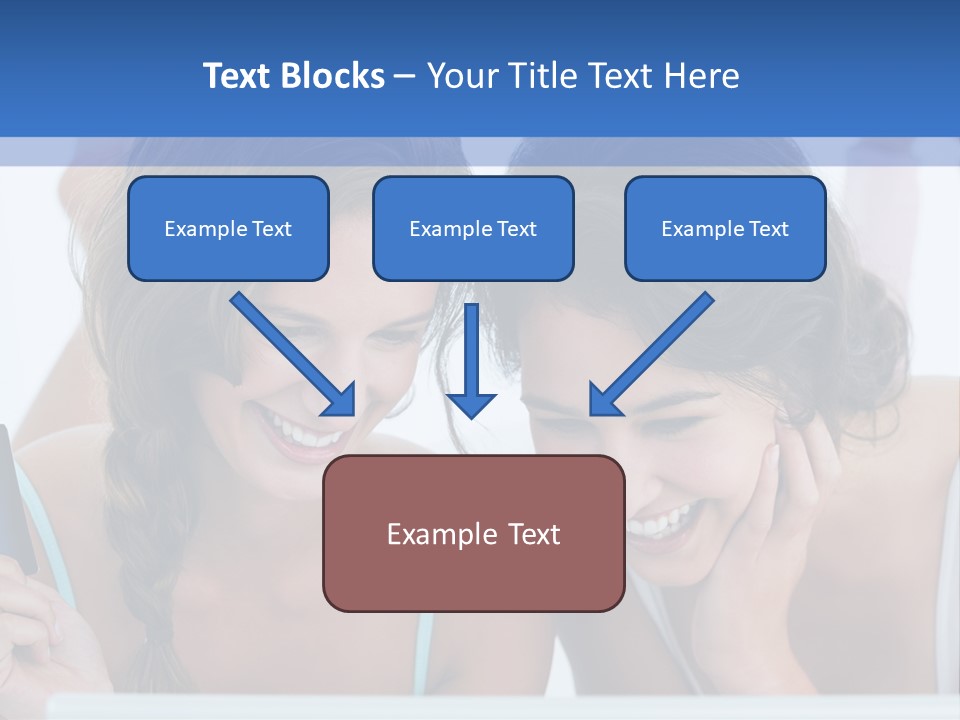 Girls Pay For Online Purchases PowerPoint Template