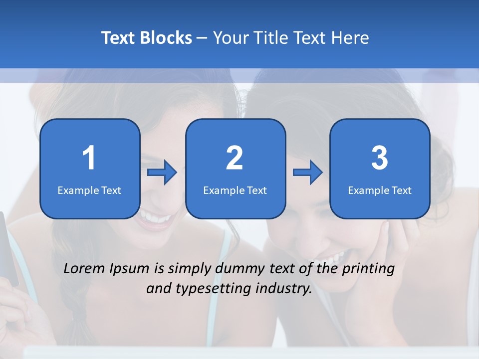 Girls Pay For Online Purchases PowerPoint Template
