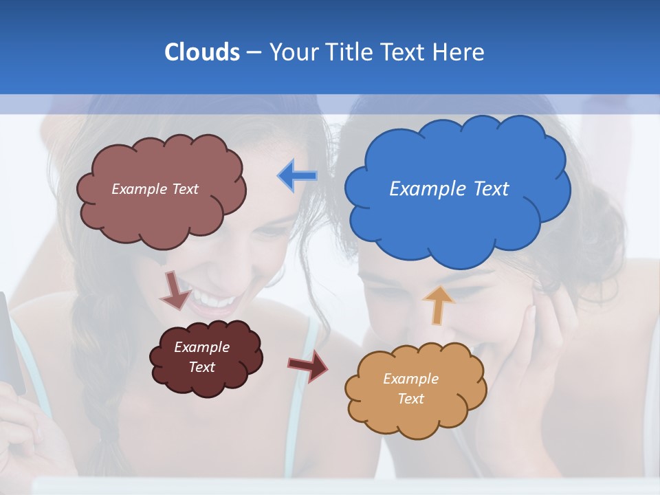 Girls Pay For Online Purchases PowerPoint Template