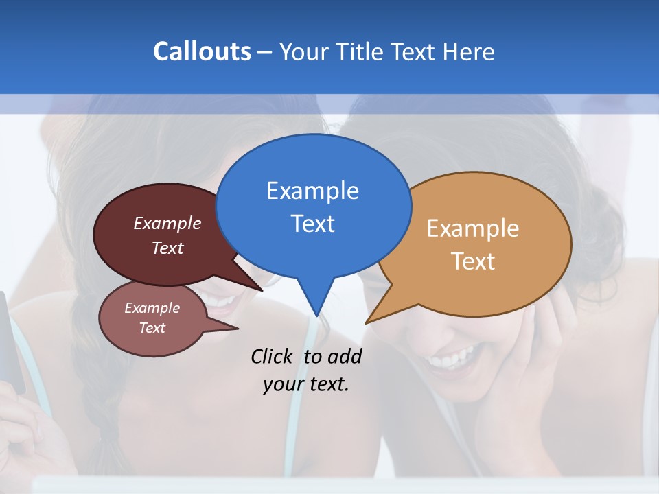 Girls Pay For Online Purchases PowerPoint Template