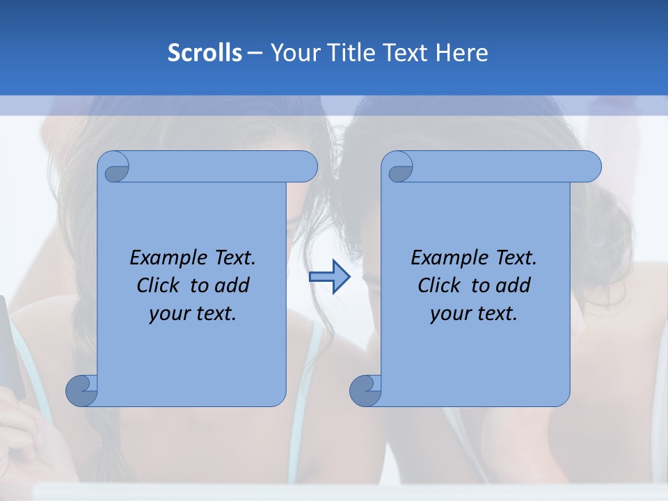 Girls Pay For Online Purchases PowerPoint Template