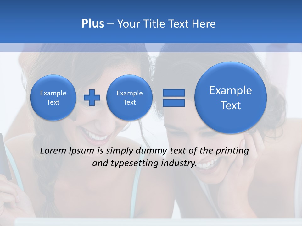 Girls Pay For Online Purchases PowerPoint Template