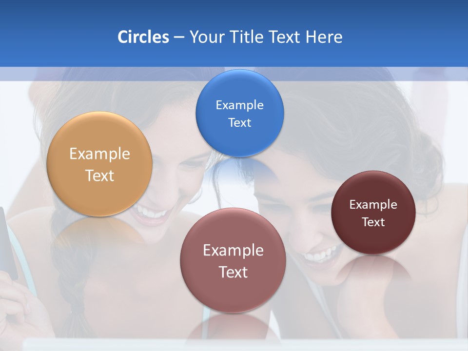 Girls Pay For Online Purchases PowerPoint Template