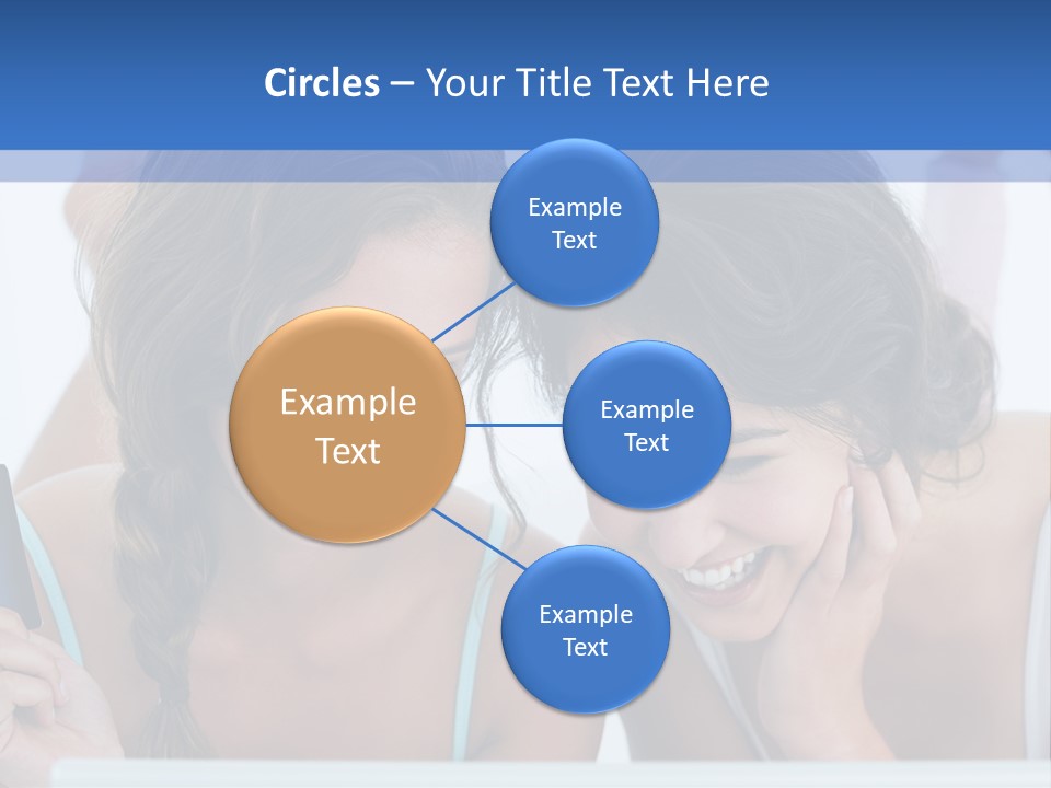 Girls Pay For Online Purchases PowerPoint Template