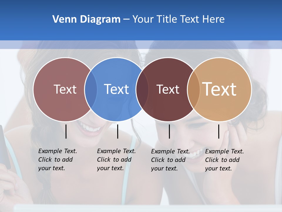 Girls Pay For Online Purchases PowerPoint Template