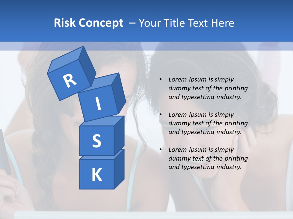 Girls Pay For Online Purchases PowerPoint Template