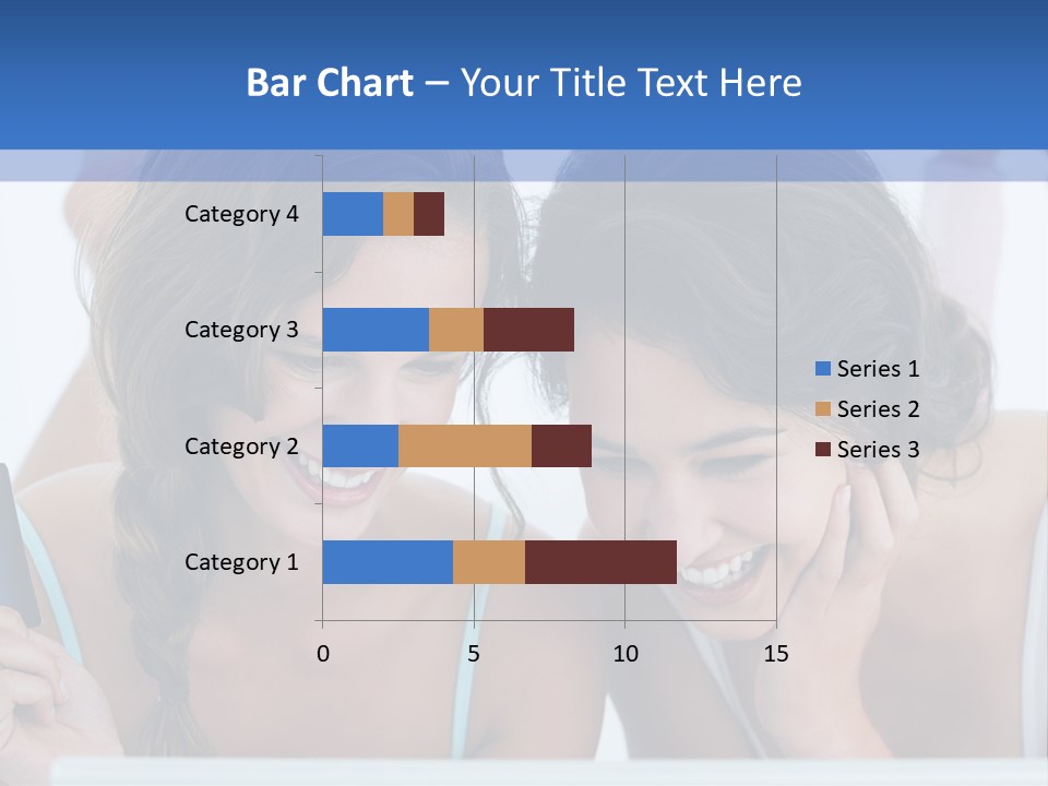 Girls Pay For Online Purchases PowerPoint Template