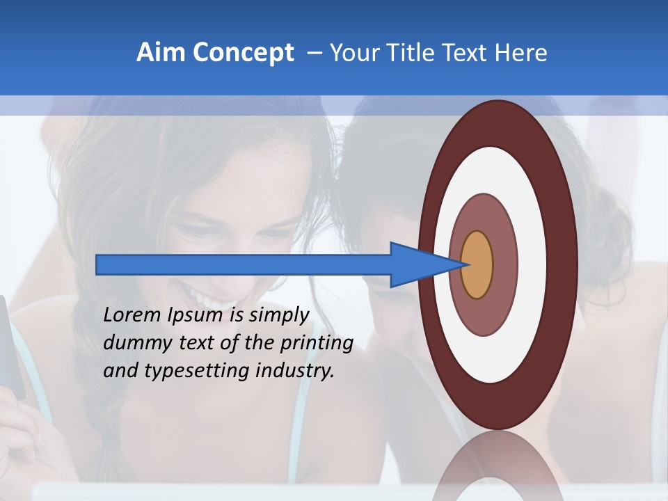 Girls Pay For Online Purchases PowerPoint Template