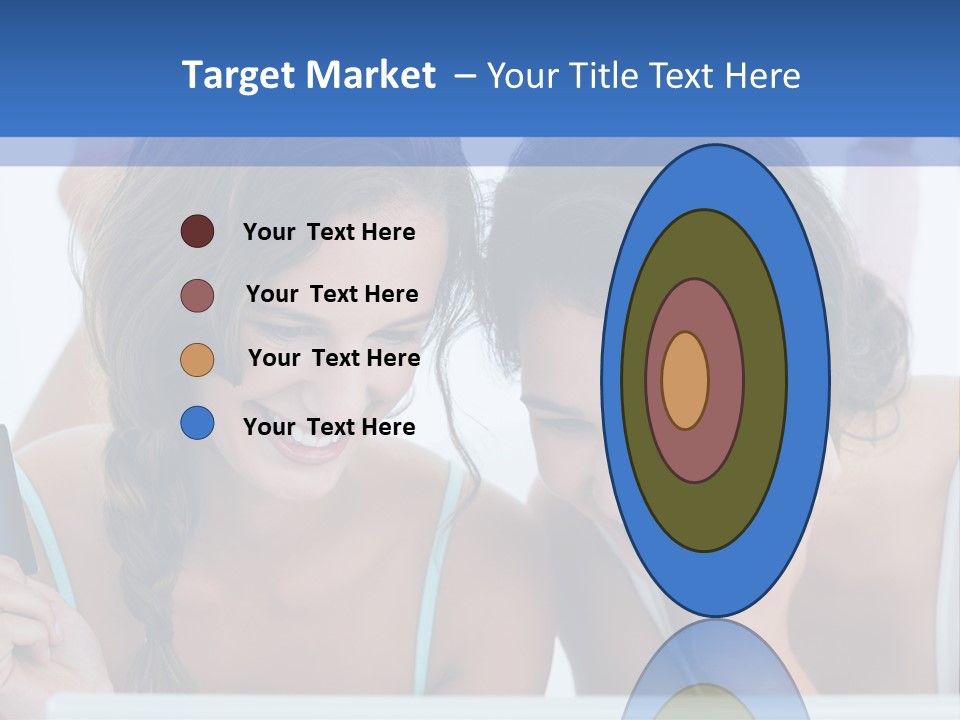 Girls Pay For Online Purchases PowerPoint Template