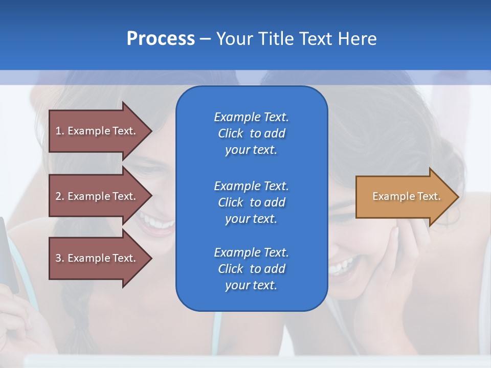 Girls Pay For Online Purchases PowerPoint Template