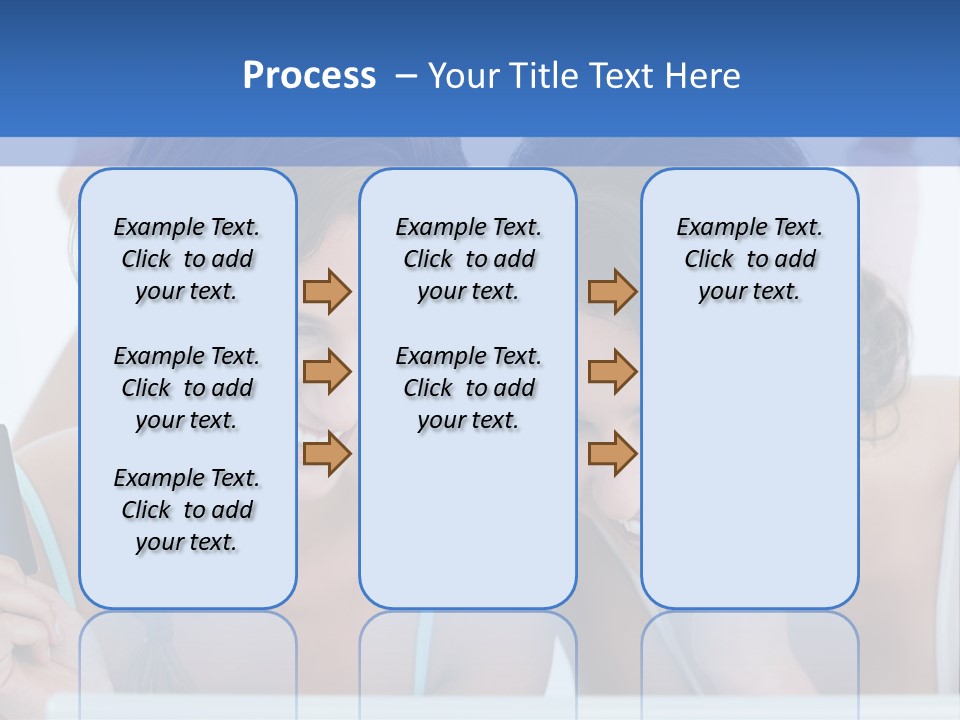 Girls Pay For Online Purchases PowerPoint Template