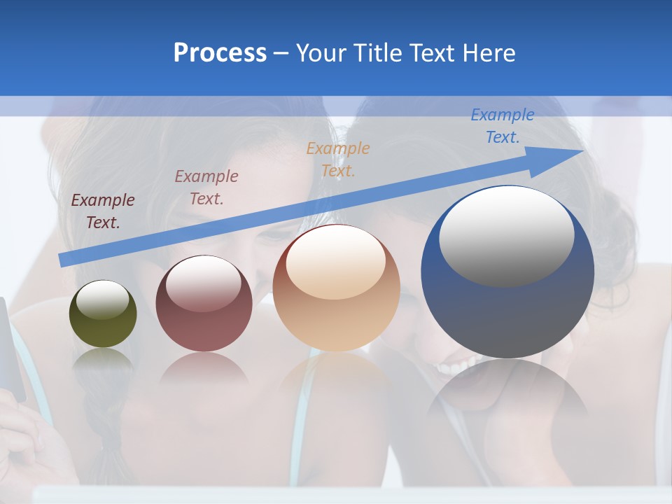 Girls Pay For Online Purchases PowerPoint Template