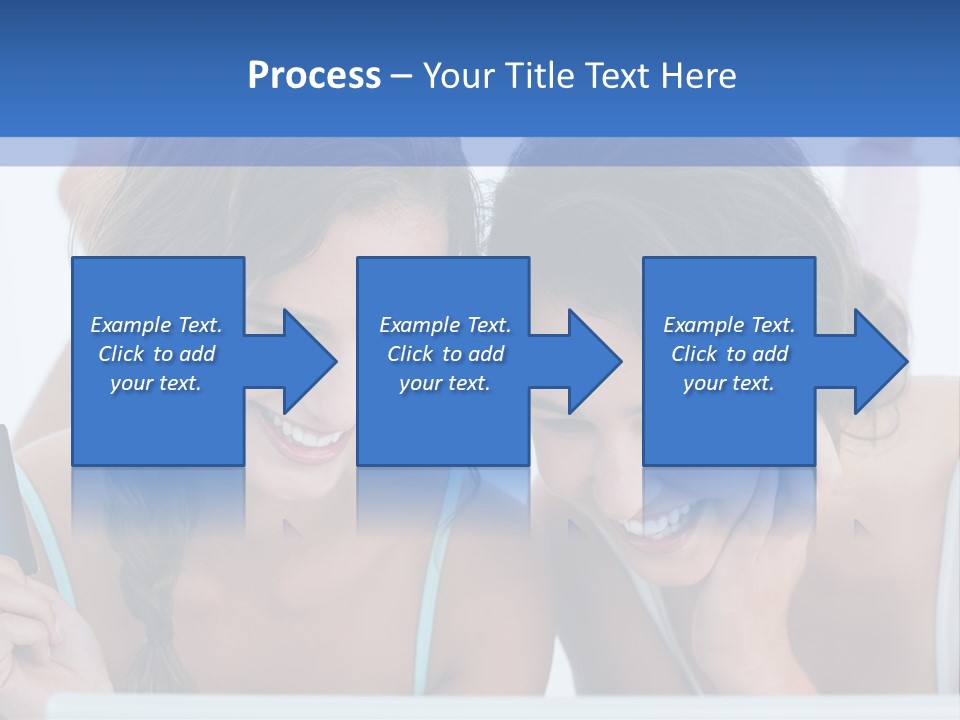 Girls Pay For Online Purchases PowerPoint Template