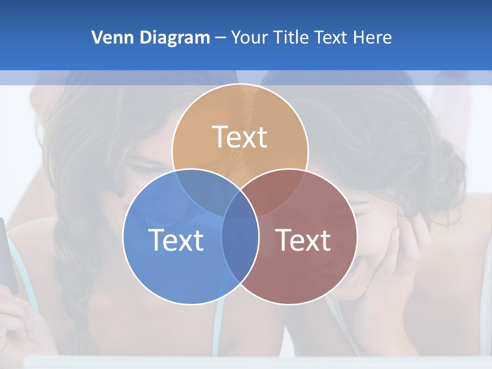 Girls Pay For Online Purchases PowerPoint Template