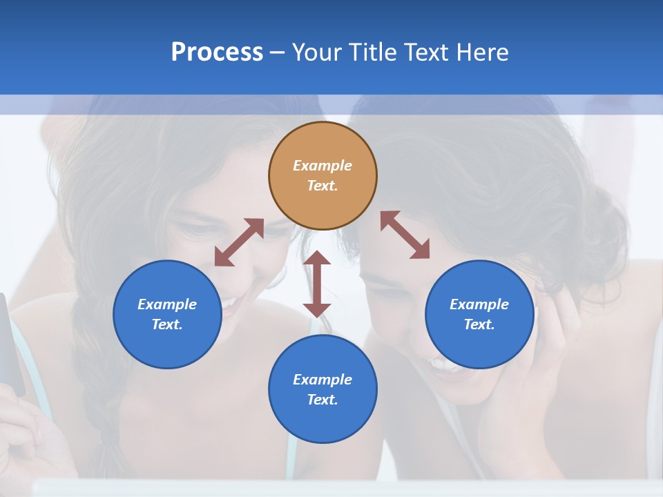 Girls Pay For Online Purchases PowerPoint Template