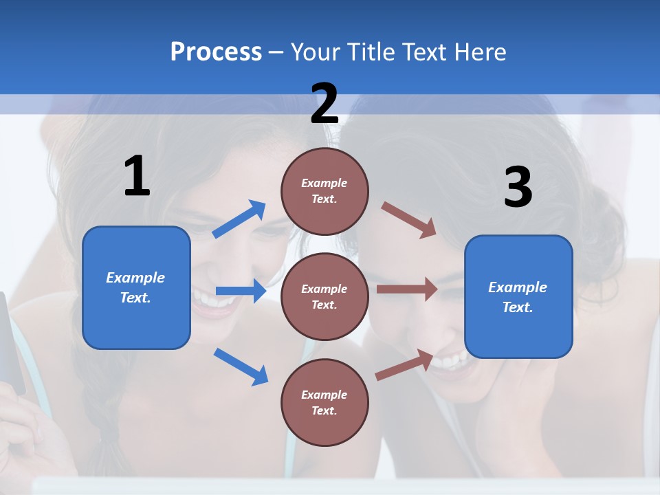 Girls Pay For Online Purchases PowerPoint Template