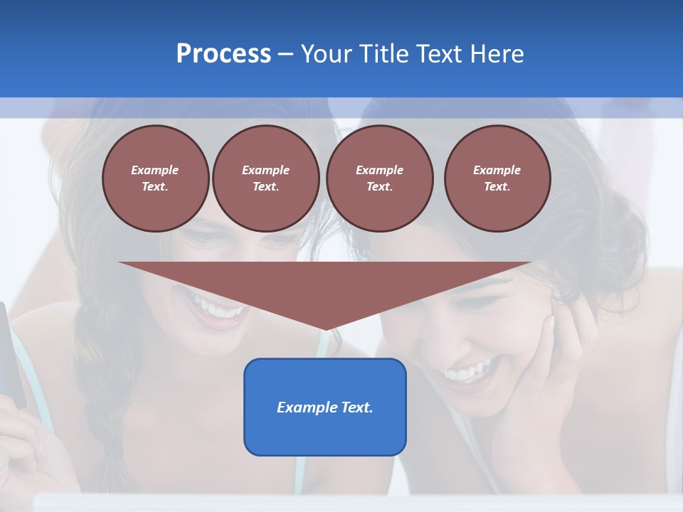 Girls Pay For Online Purchases PowerPoint Template