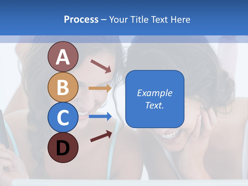 Girls Pay For Online Purchases PowerPoint Template
