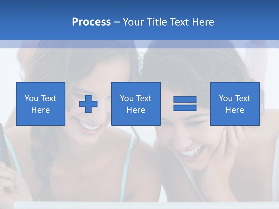Girls Pay For Online Purchases PowerPoint Template