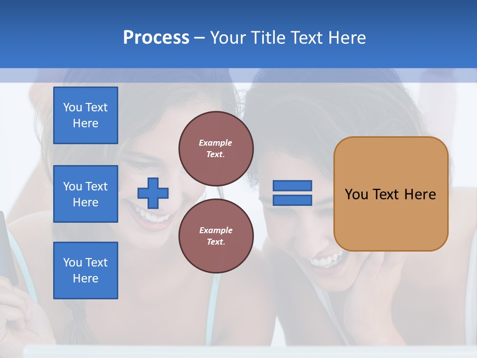 Girls Pay For Online Purchases PowerPoint Template