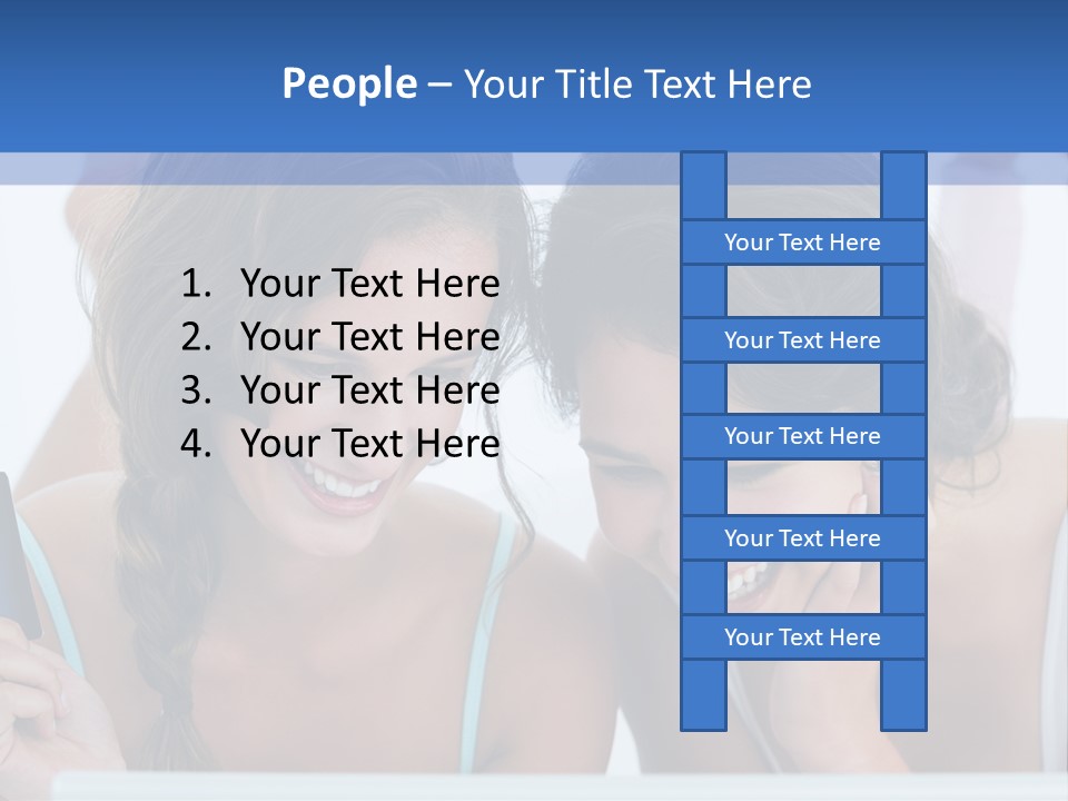 Girls Pay For Online Purchases PowerPoint Template