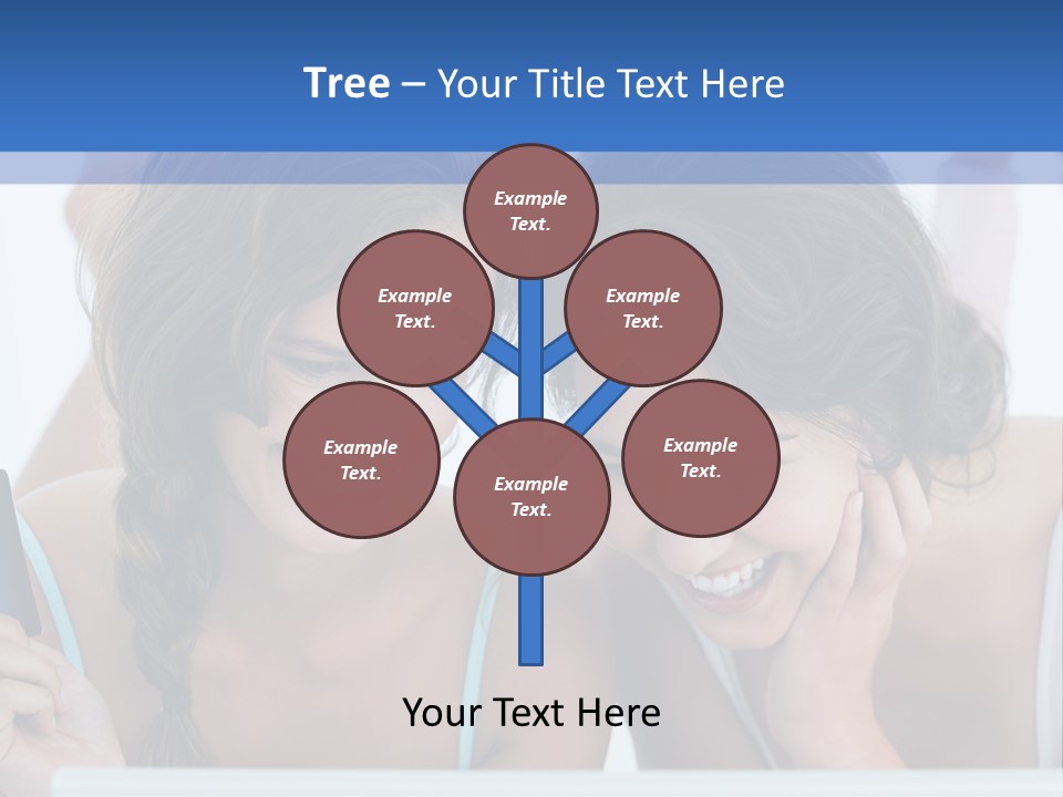 Girls Pay For Online Purchases PowerPoint Template