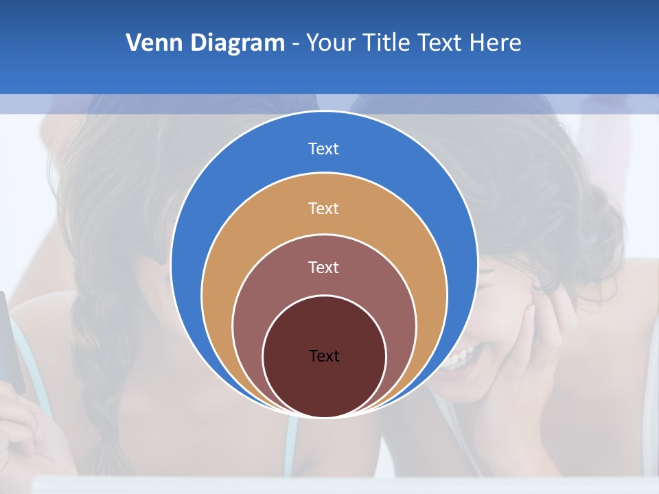 Girls Pay For Online Purchases PowerPoint Template