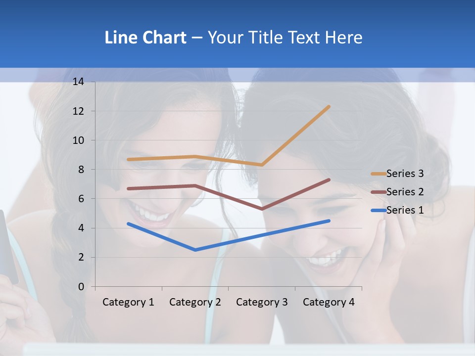 Girls Pay For Online Purchases PowerPoint Template