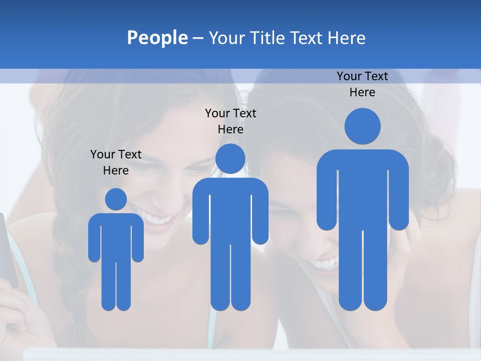 Girls Pay For Online Purchases PowerPoint Template