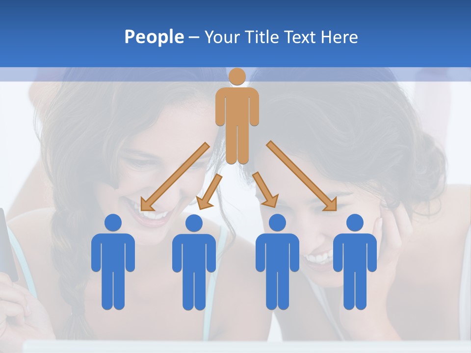 Girls Pay For Online Purchases PowerPoint Template