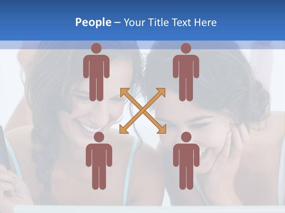 Girls Pay For Online Purchases PowerPoint Template