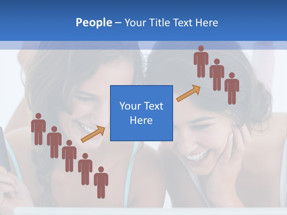 Girls Pay For Online Purchases PowerPoint Template