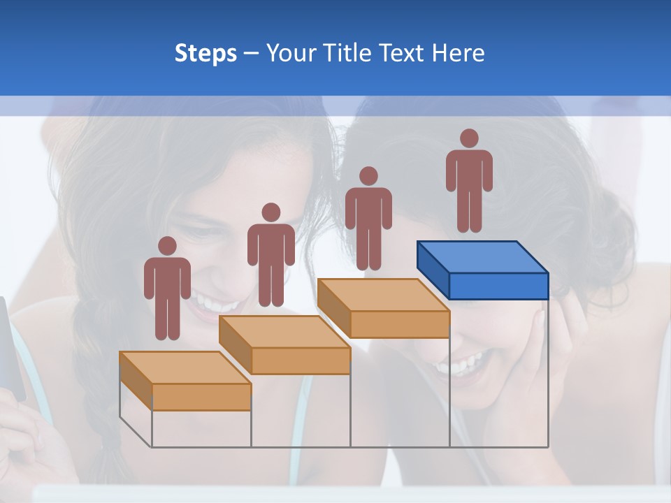 Girls Pay For Online Purchases PowerPoint Template