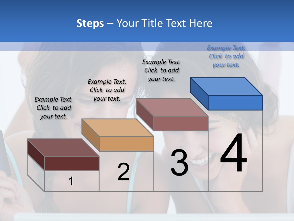 Girls Pay For Online Purchases PowerPoint Template