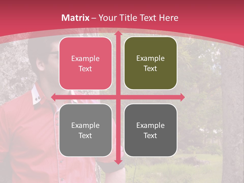 Man On A Background Of Trees PowerPoint Template
