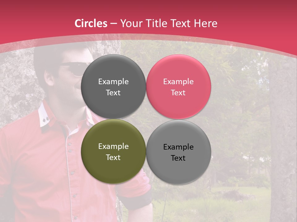 Man On A Background Of Trees PowerPoint Template