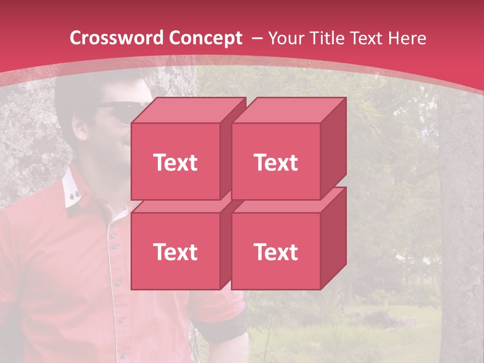 Man On A Background Of Trees PowerPoint Template