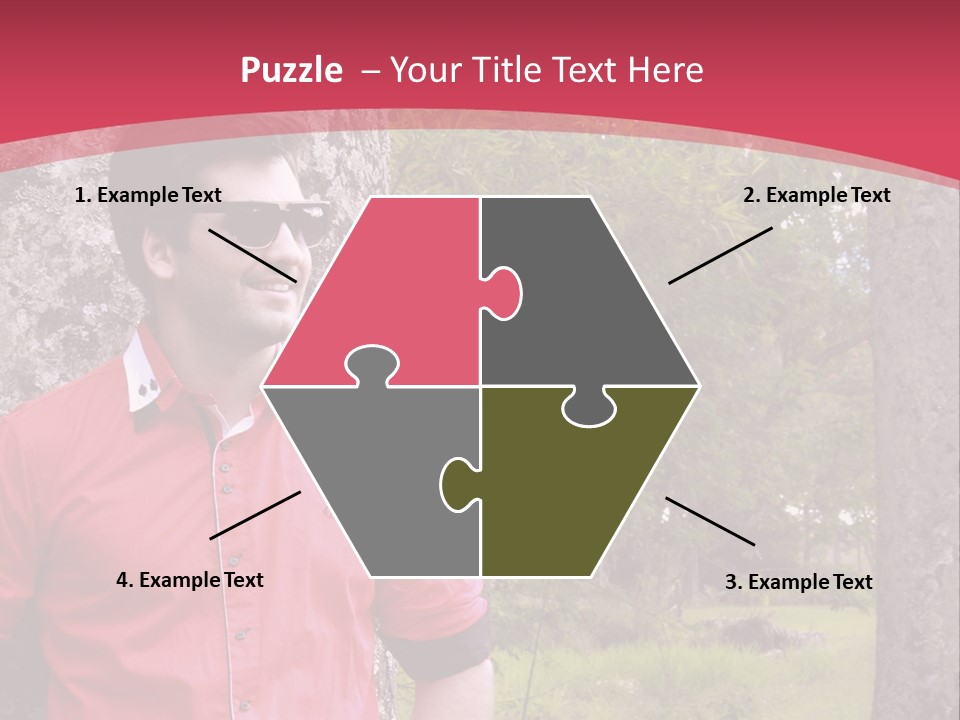 Man On A Background Of Trees PowerPoint Template