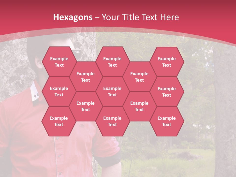 Man On A Background Of Trees PowerPoint Template