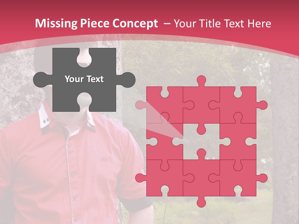 Man On A Background Of Trees PowerPoint Template