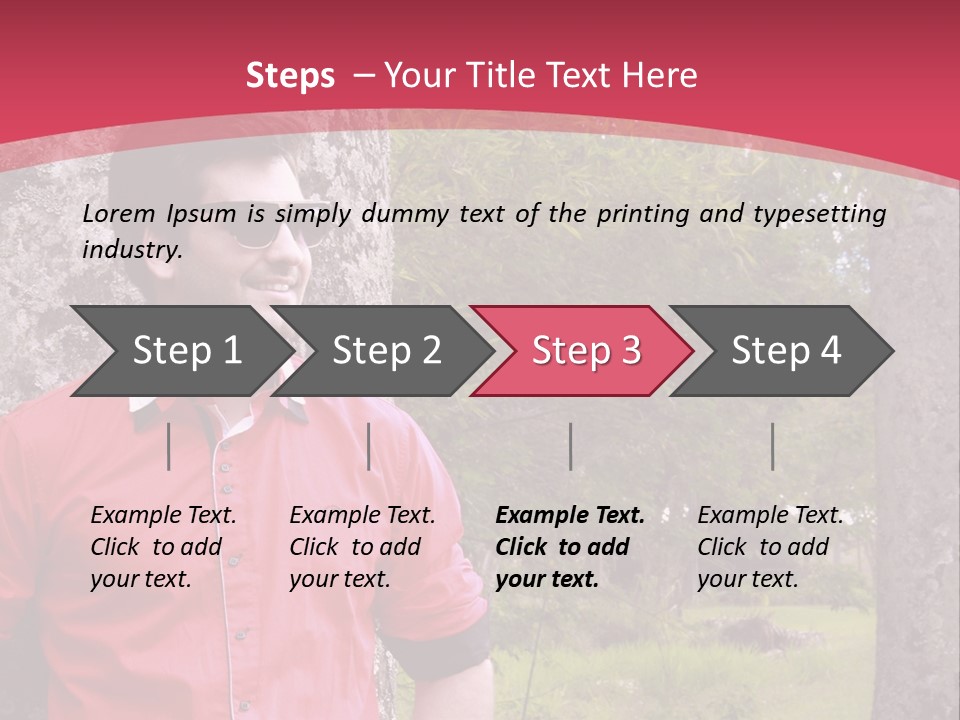 Man On A Background Of Trees PowerPoint Template