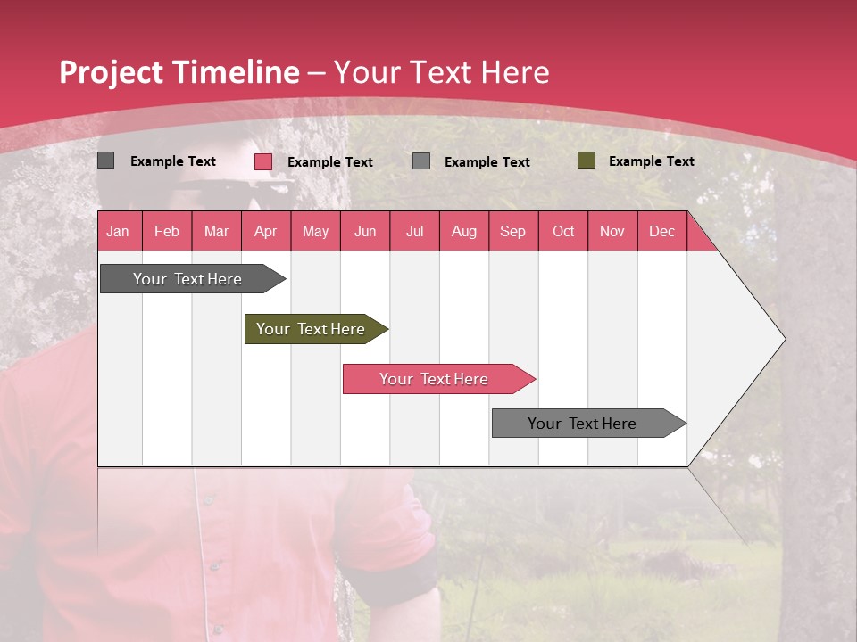 Man On A Background Of Trees PowerPoint Template