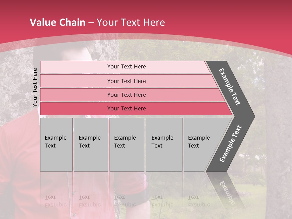 Man On A Background Of Trees PowerPoint Template