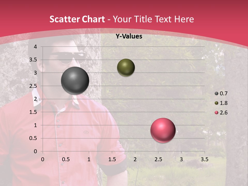 Man On A Background Of Trees PowerPoint Template