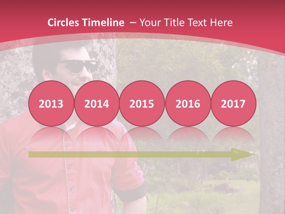 Man On A Background Of Trees PowerPoint Template