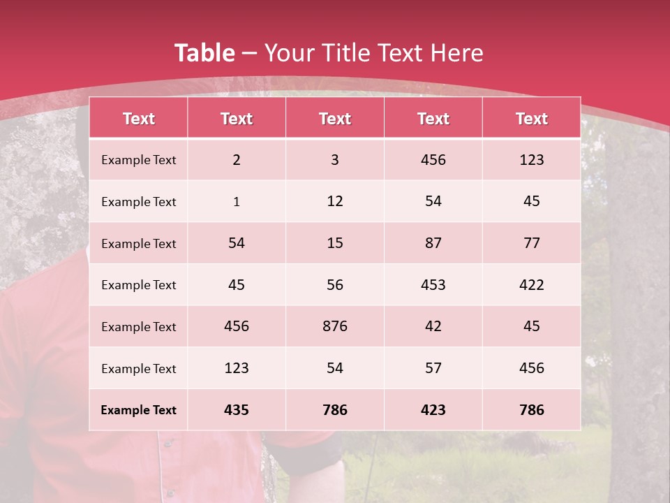 Man On A Background Of Trees PowerPoint Template